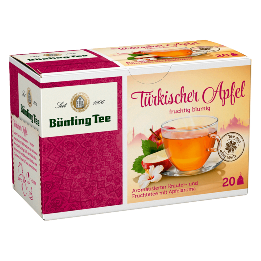 Bünting Tee Türkischer Apfel 55g, 20 Beutel